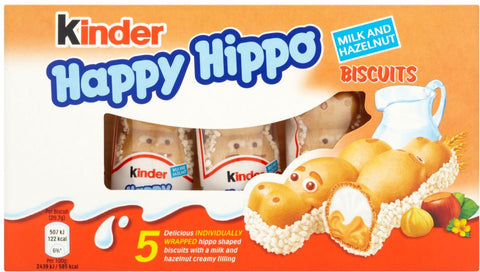 Kinder Happy Hippo Biscuits Hazelnut 5 Pack (103.5g)