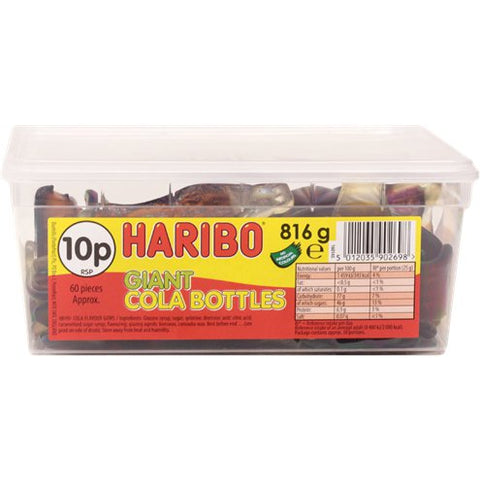 Haribo Giant Cola Bottles Tub (816g)