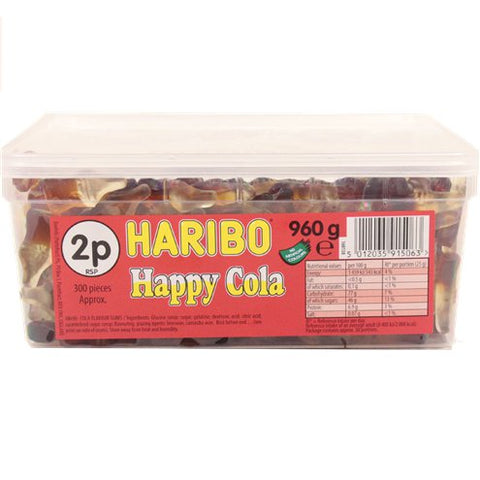 Haribo Happy Cola Tub (960g)