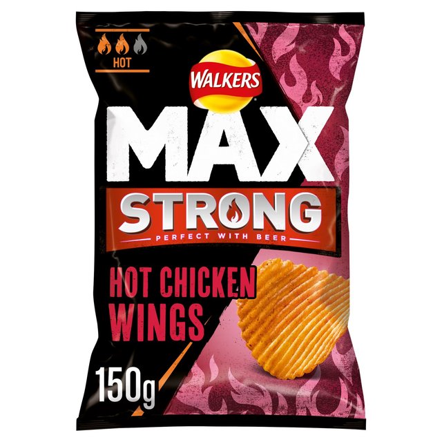 Walkers Max Strong Crisps - Hot Chicken Wings 