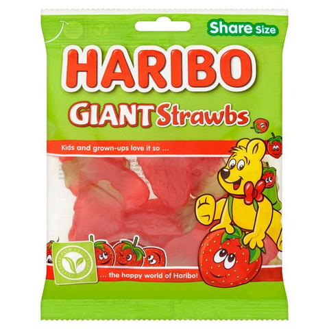 Haribo Giant Strawbs Bag (140g)