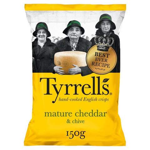 Tyrrell's Hand Cooked Crisps- Mature Cheddar & Chives