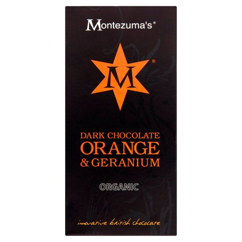 Montezuma's Dark Chocolate with Orange & Geranium