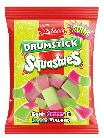 Swizzels Sour Apple & Cherry Drumstick Squashies (145g)