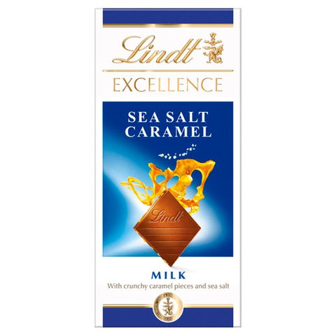 Lindt Excellence Milk Chocolate- Caramel & Sea Salt