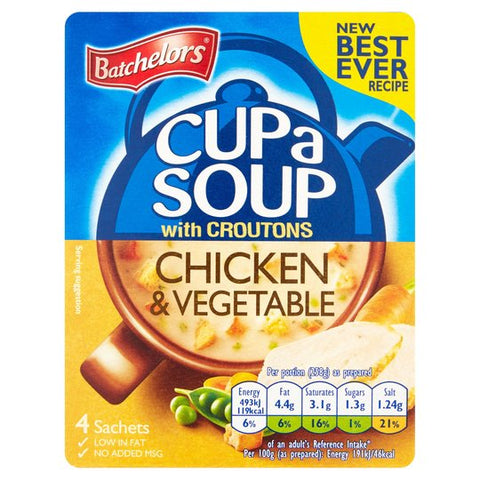 Cup A Soup with Croutons - Chicken & Vegetable (4 Sachets - 110g)