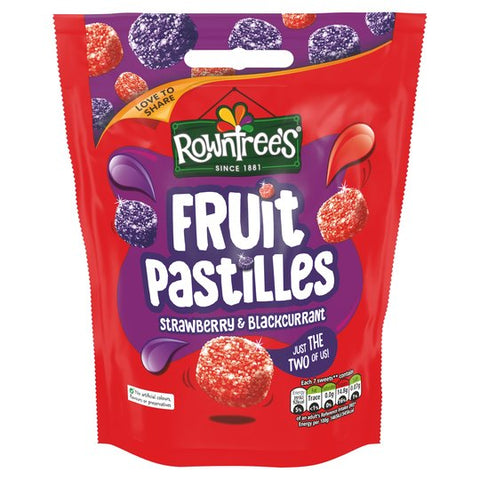 Rowntree's Fruit Pastilles Strawberry & Blackcurrant Sharing Pouch (150g)