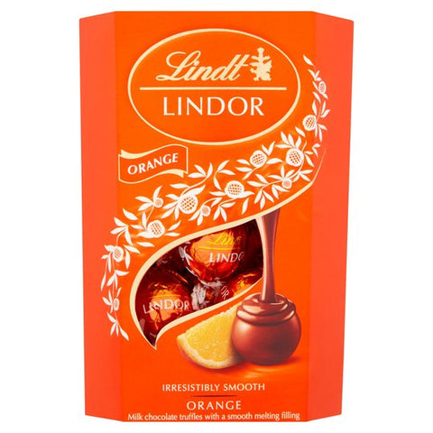 Lindt Lindor Milk Chocolate Truffles- Orange 