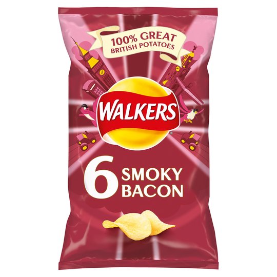 Walkers Crisps - Smoky Bacon 