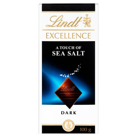 Lindt Excellence Dark Chocolate- A Touch of Sea Salt 