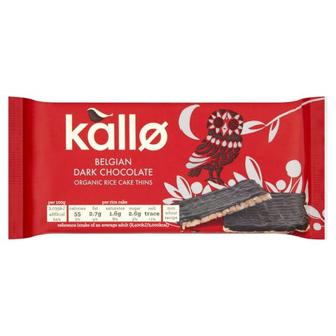 Organic Rice Cake Thins - Belgian Dark Chocolate (90g)