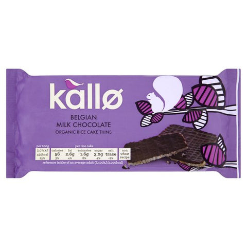 Organic Rice Cake Thins - Belgian Milk Chocolate (90g)